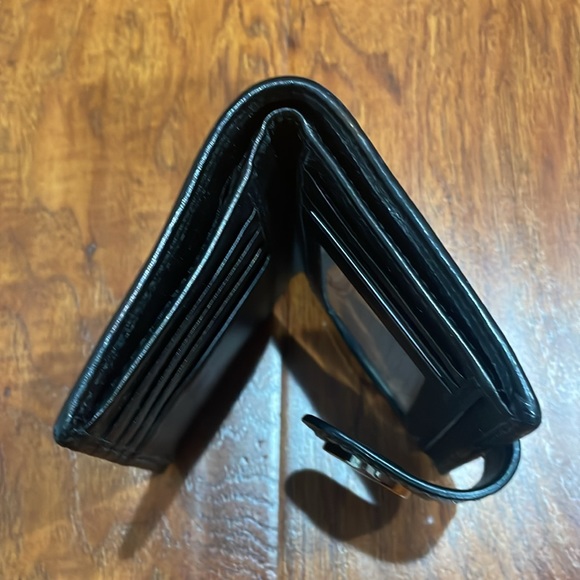 💯 COACH Black Leather Turn-lock Wallet. RARE! - Picture 3 of 7